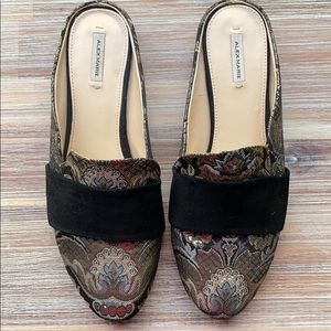 Alex Marie metallic mule smoking loafers!